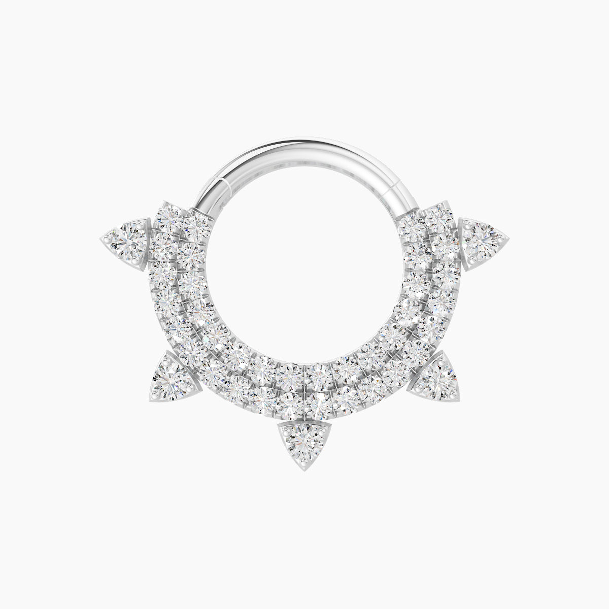 Saga | 18k White Gold 8 mm Diamond Daith Piercing