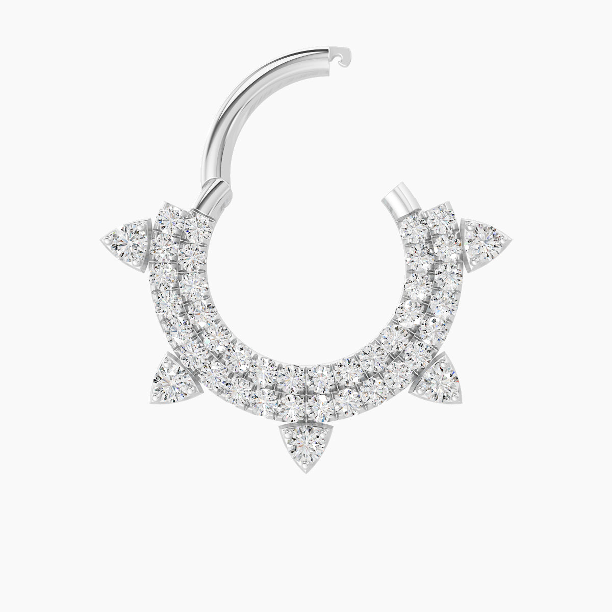 Saga | 18k White Gold 8 mm Diamond Daith Piercing
