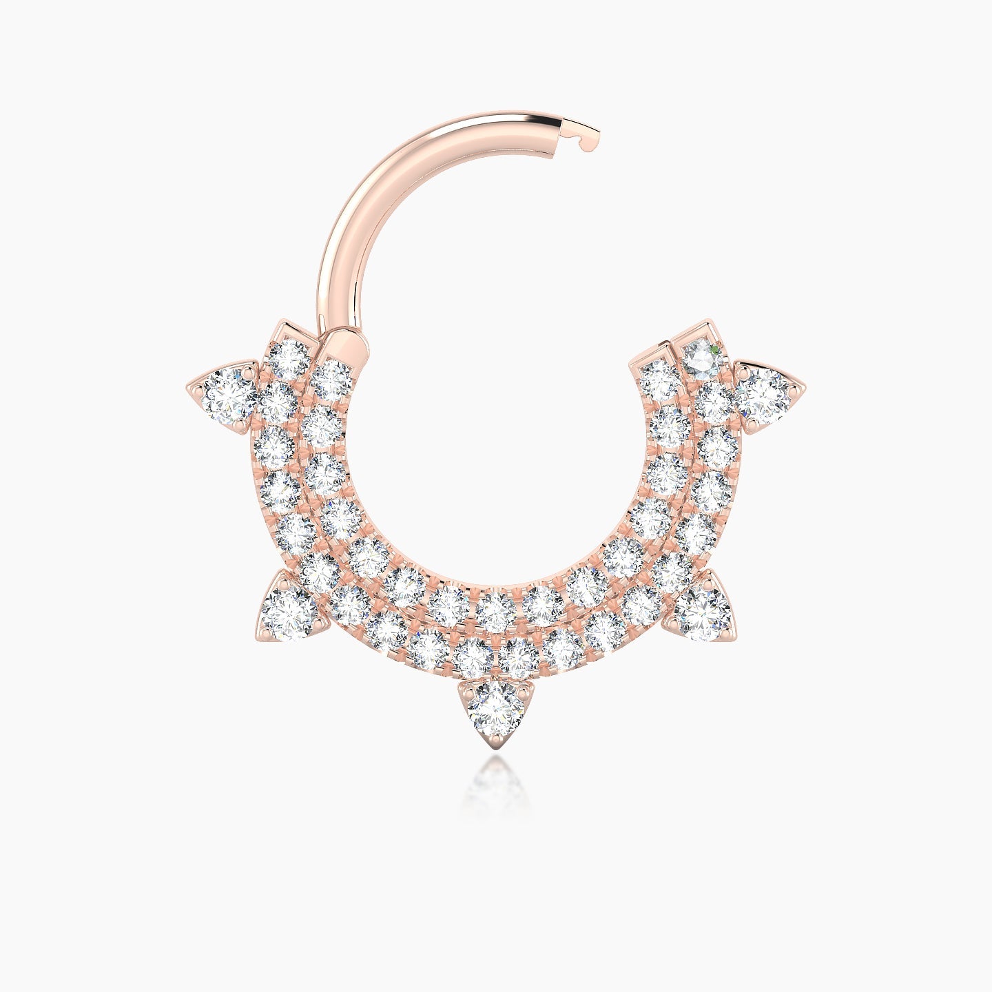 Saga | 18k Rose Gold 8 mm Diamond Daith Piercing