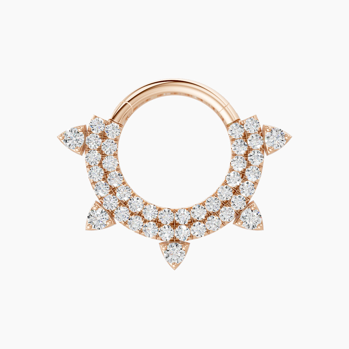 Saga | 18k Rose Gold 8 mm Diamond Septum Piercing