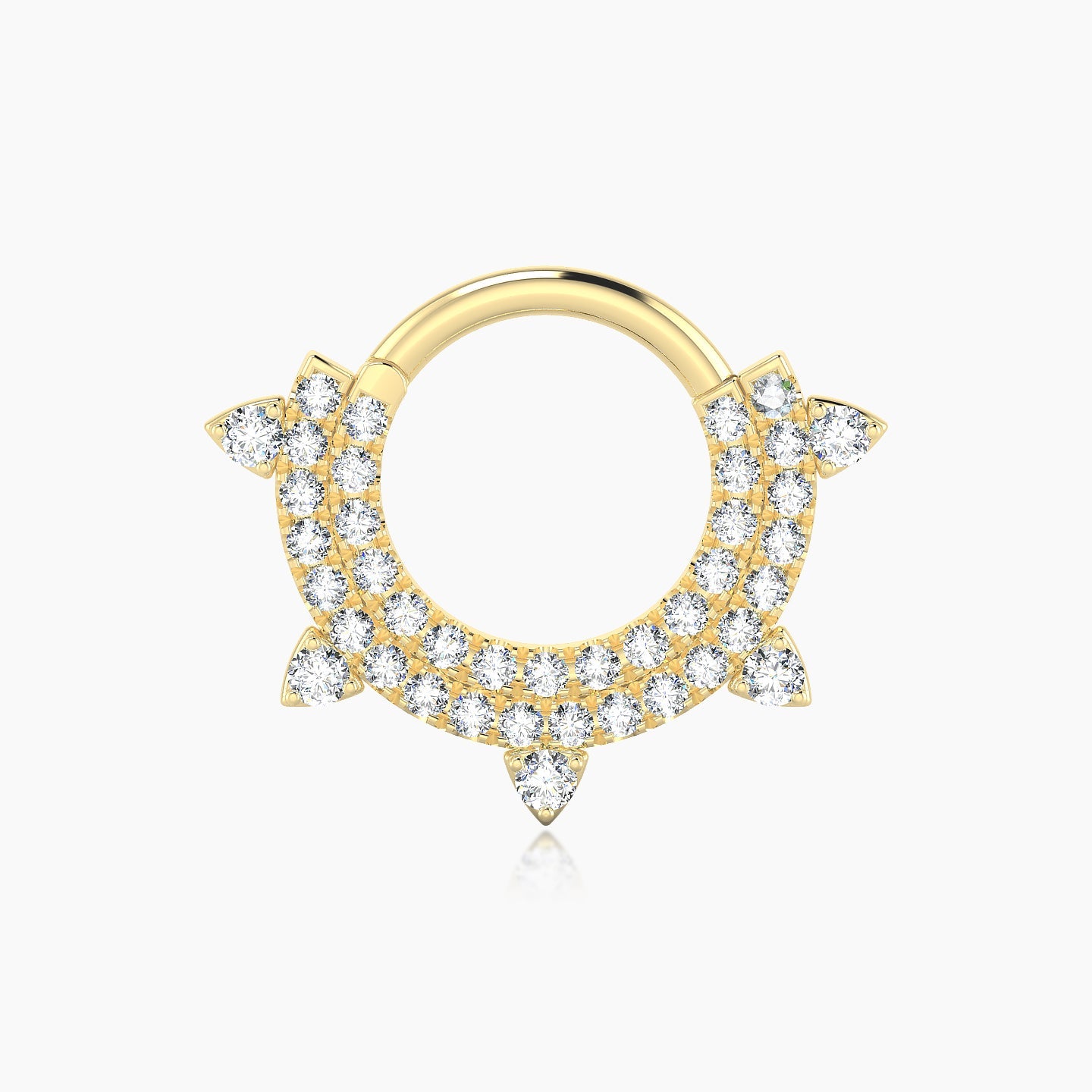 Saga | 18k Yellow Gold 8 mm Diamond Septum Piercing