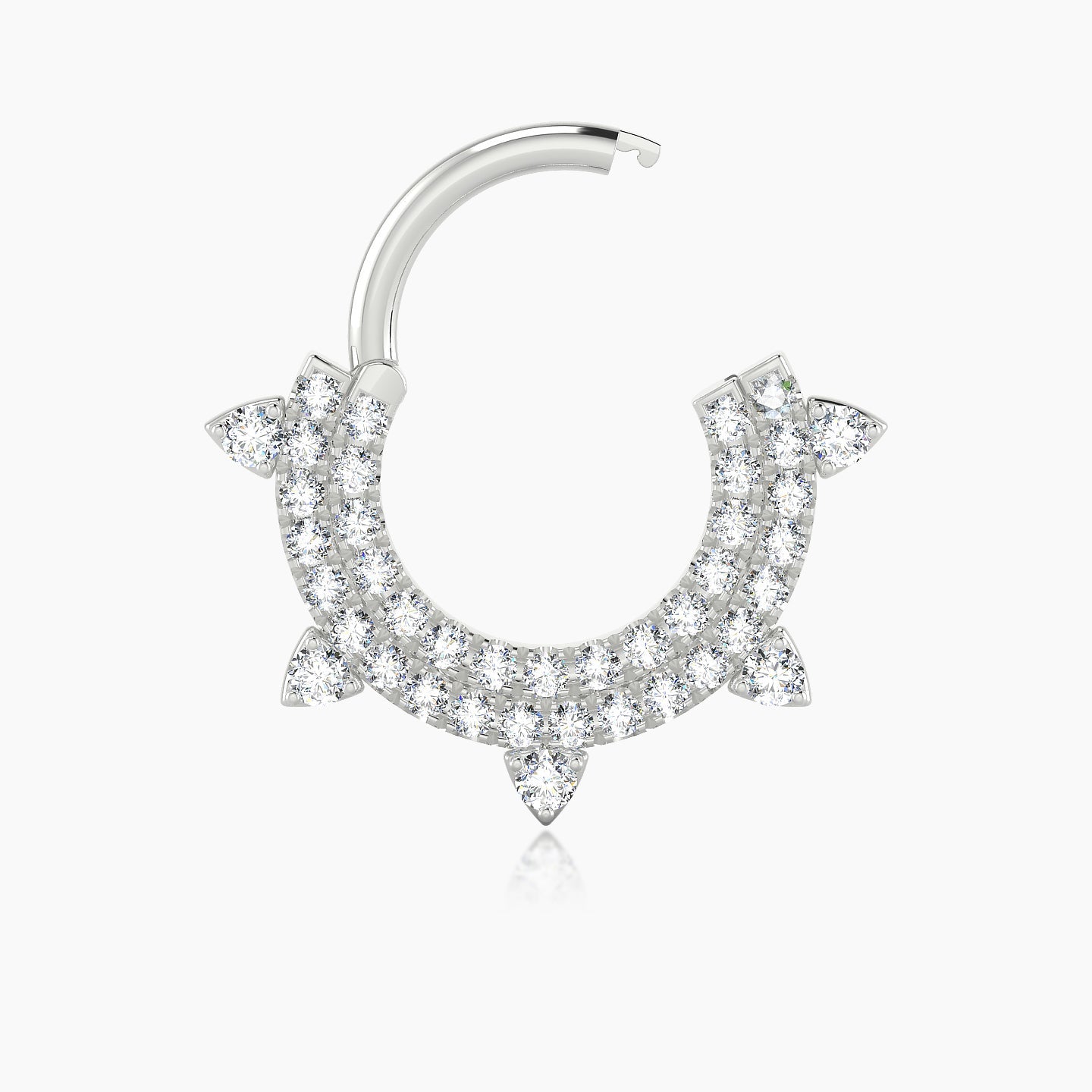 Saga | 18k White Gold 8 mm Diamond Septum Piercing