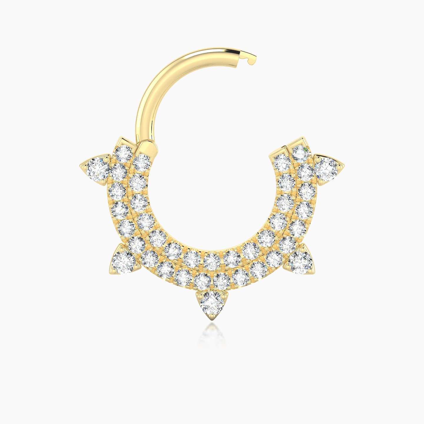 Saga | 18k Yellow Gold 8 mm Diamond Septum Piercing