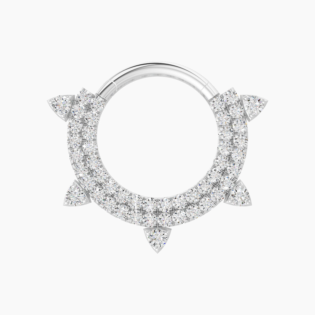 Saga | 18k White Gold 9.5 mm Diamond Septum Piercing
