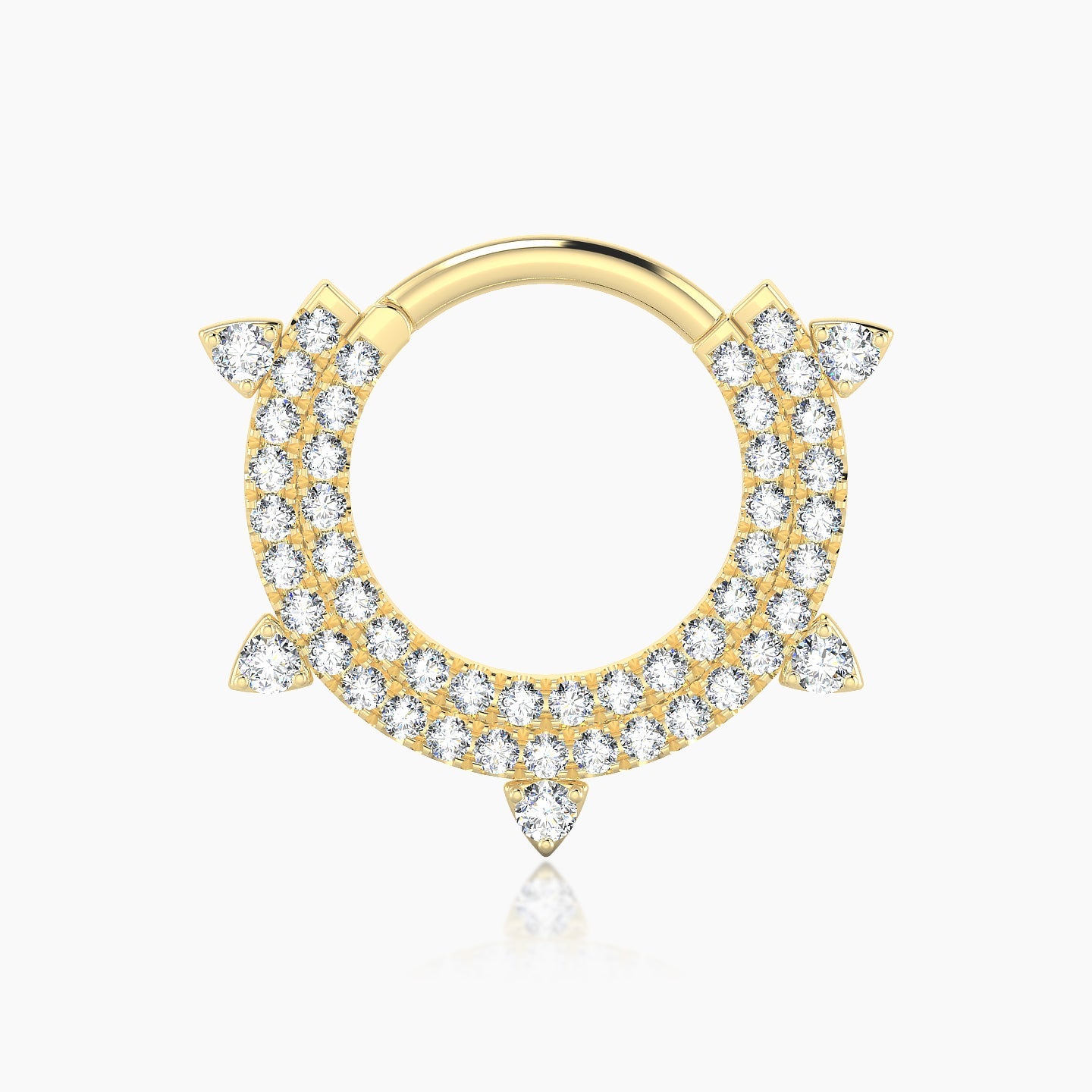 Saga | 18k Yellow Gold 9.5 mm Diamond Septum Piercing