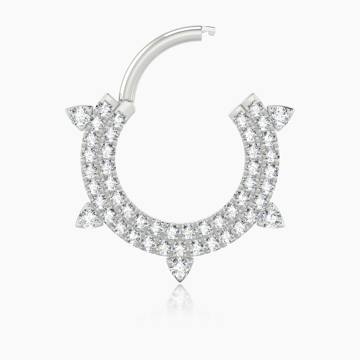 Saga | 18k White Gold 9.5 mm Diamond Septum Piercing