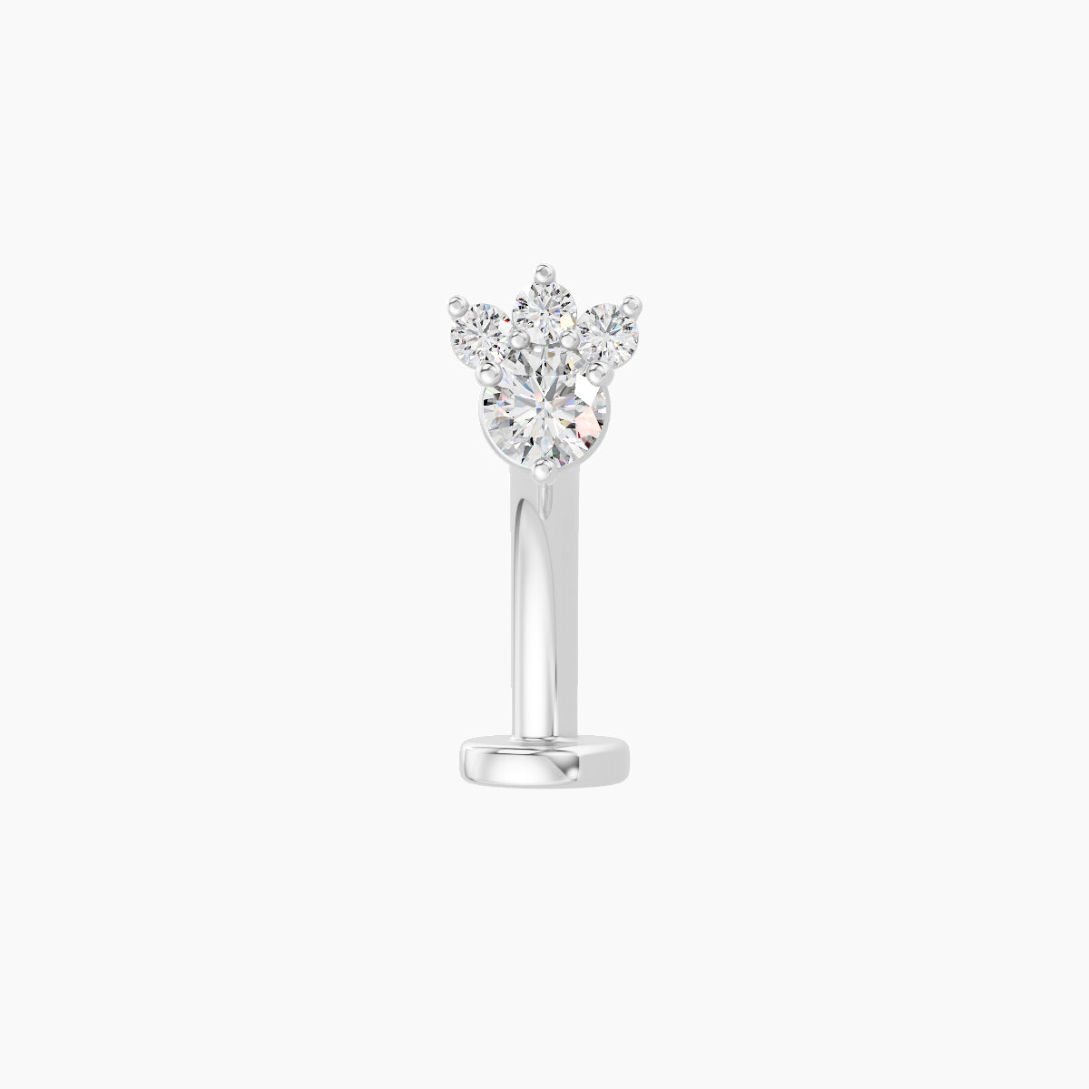 Sedna | 18k White Gold 5 mm 10 mm Diamond Floating Navel Piercing