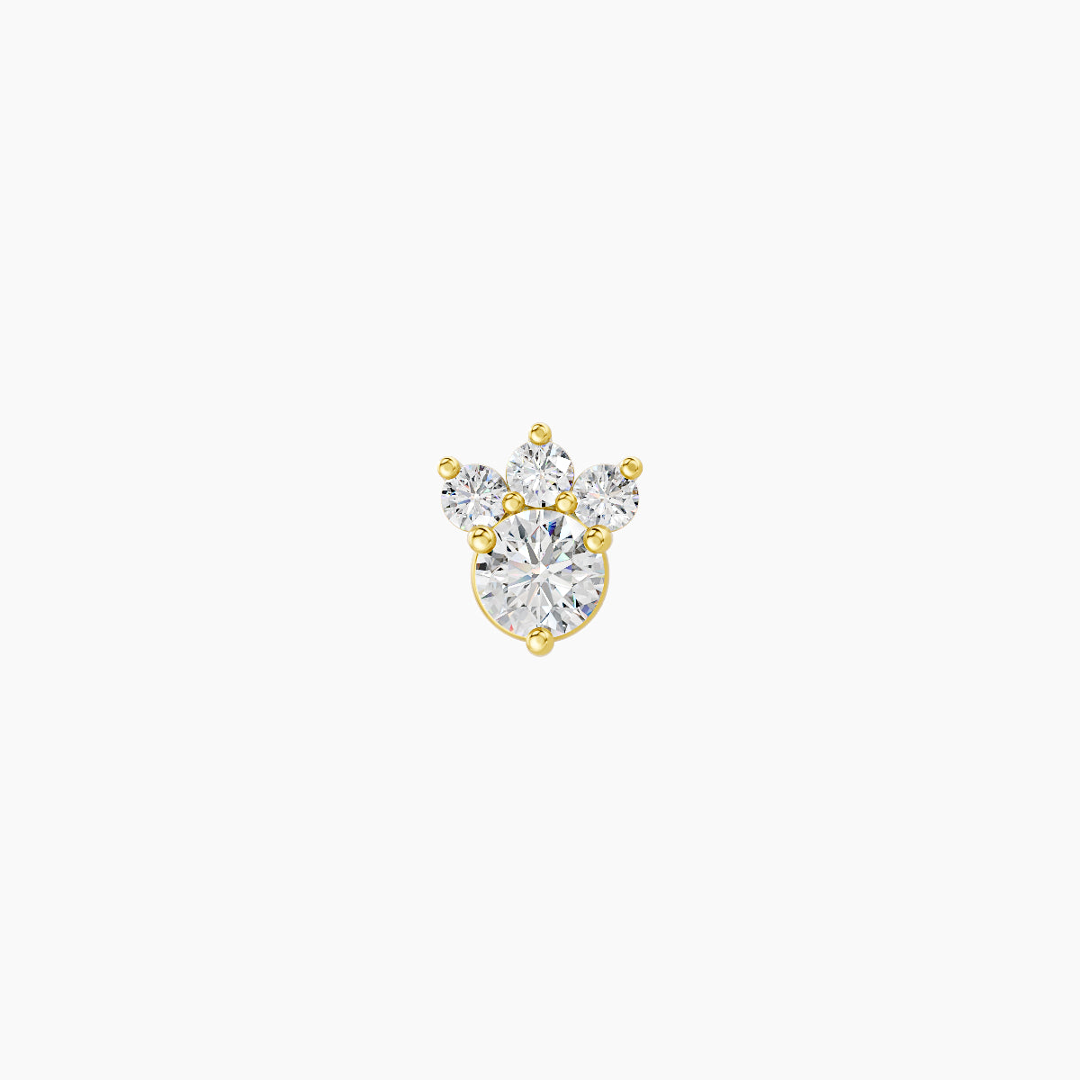 Sedna | 18k Yellow Gold 5 mm 5 mm Diamond Nose Piercing