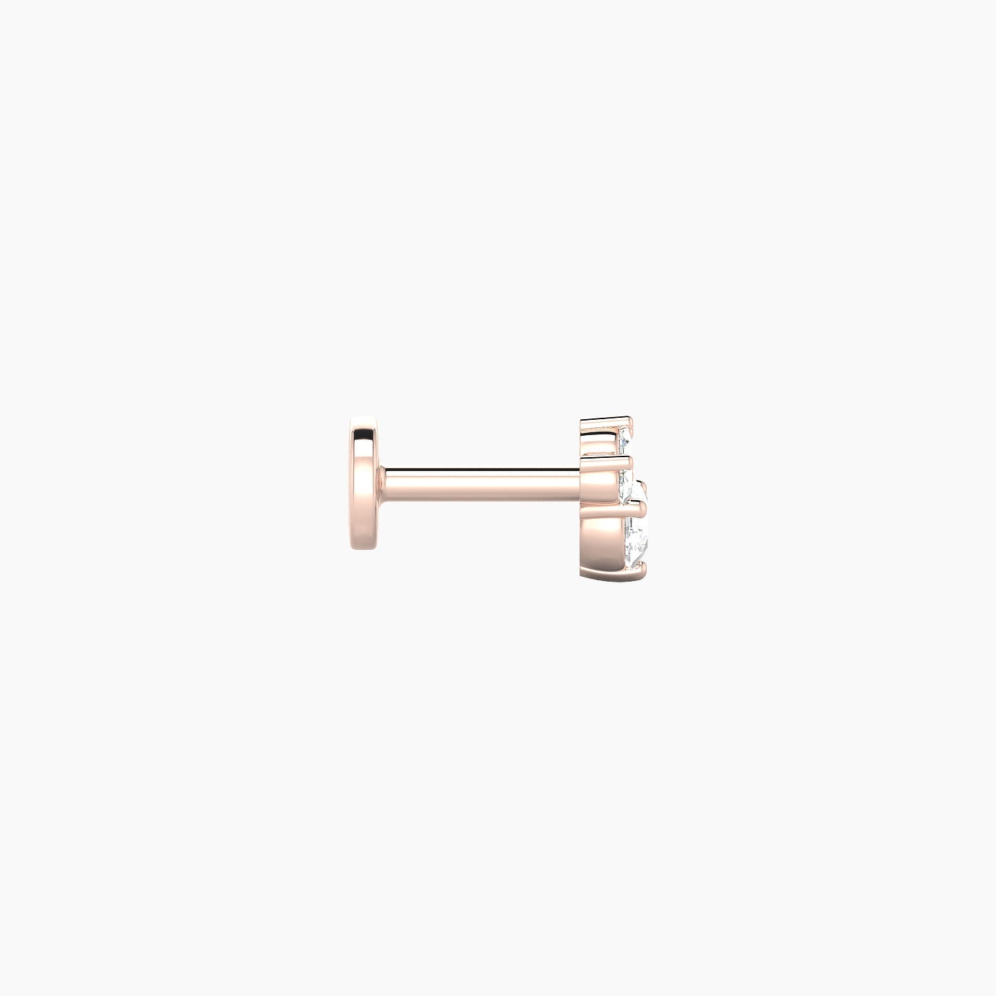 Sedna | 18k Rose Gold 5 mm 5 mm Diamond Nose Piercing