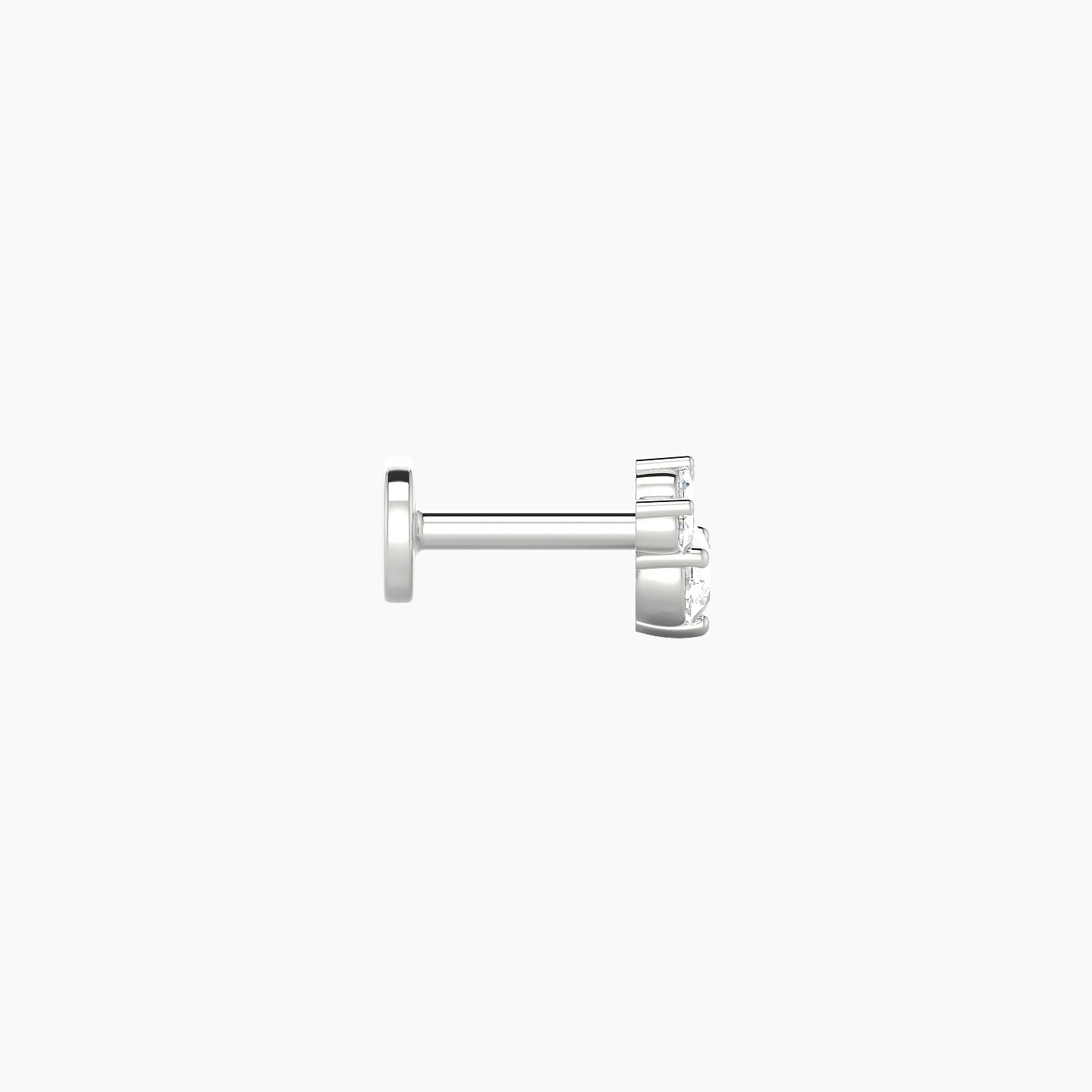 Sedna | 18k White Gold 5 mm 5 mm Diamond Nose Piercing