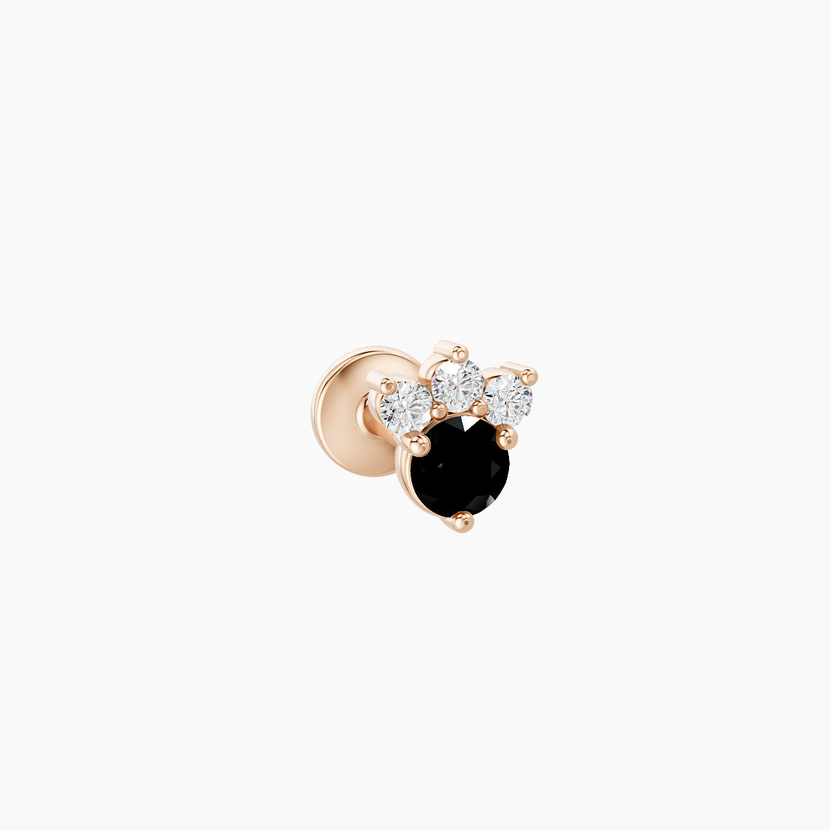 Sedna | 18k Rose Gold 5 mm 4.5 mm Black Diamond & Diamond Piercing