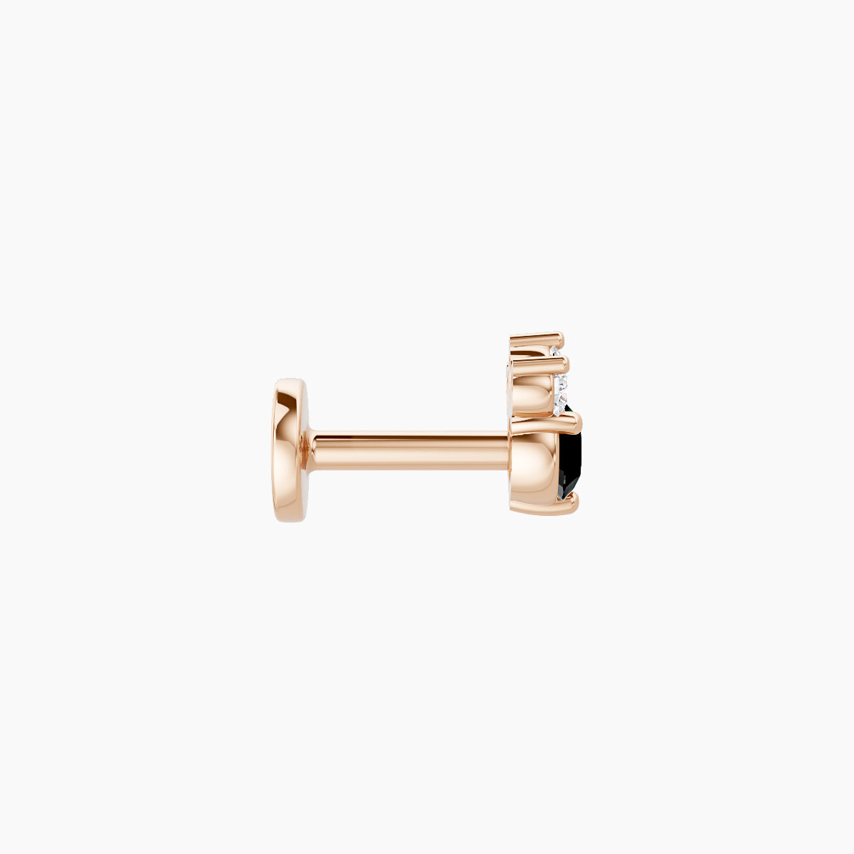 Sedna | 18k Rose Gold 5 mm 4.5 mm Black Diamond & Diamond Piercing