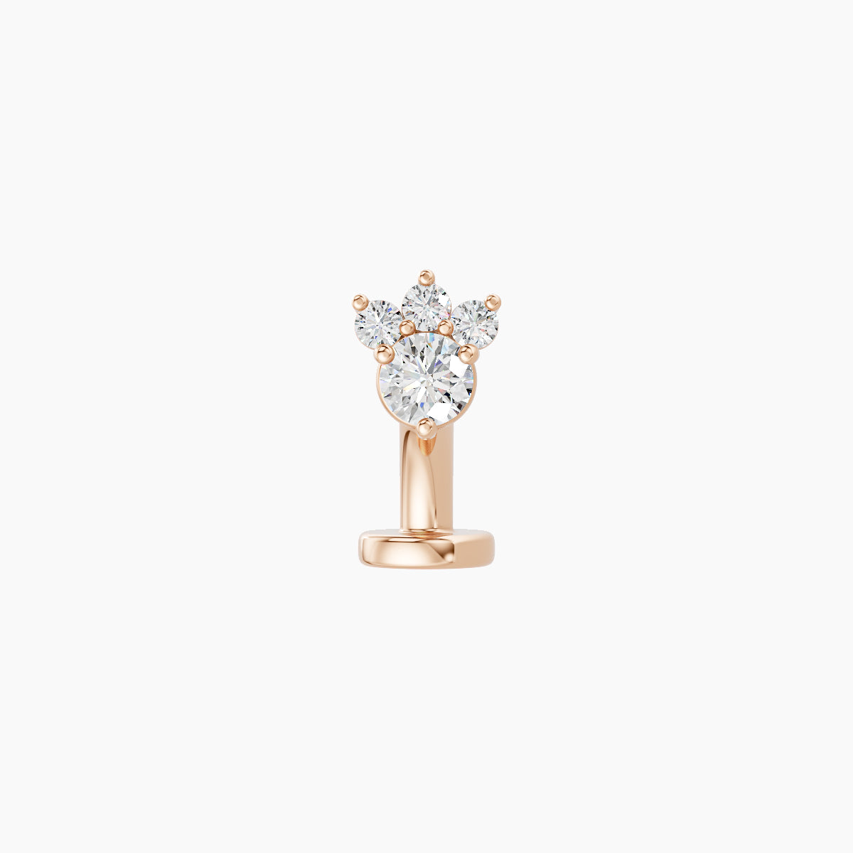 Sedna | 18k Rose Gold 5 mm 6 mm Diamond Floating Navel Piercing