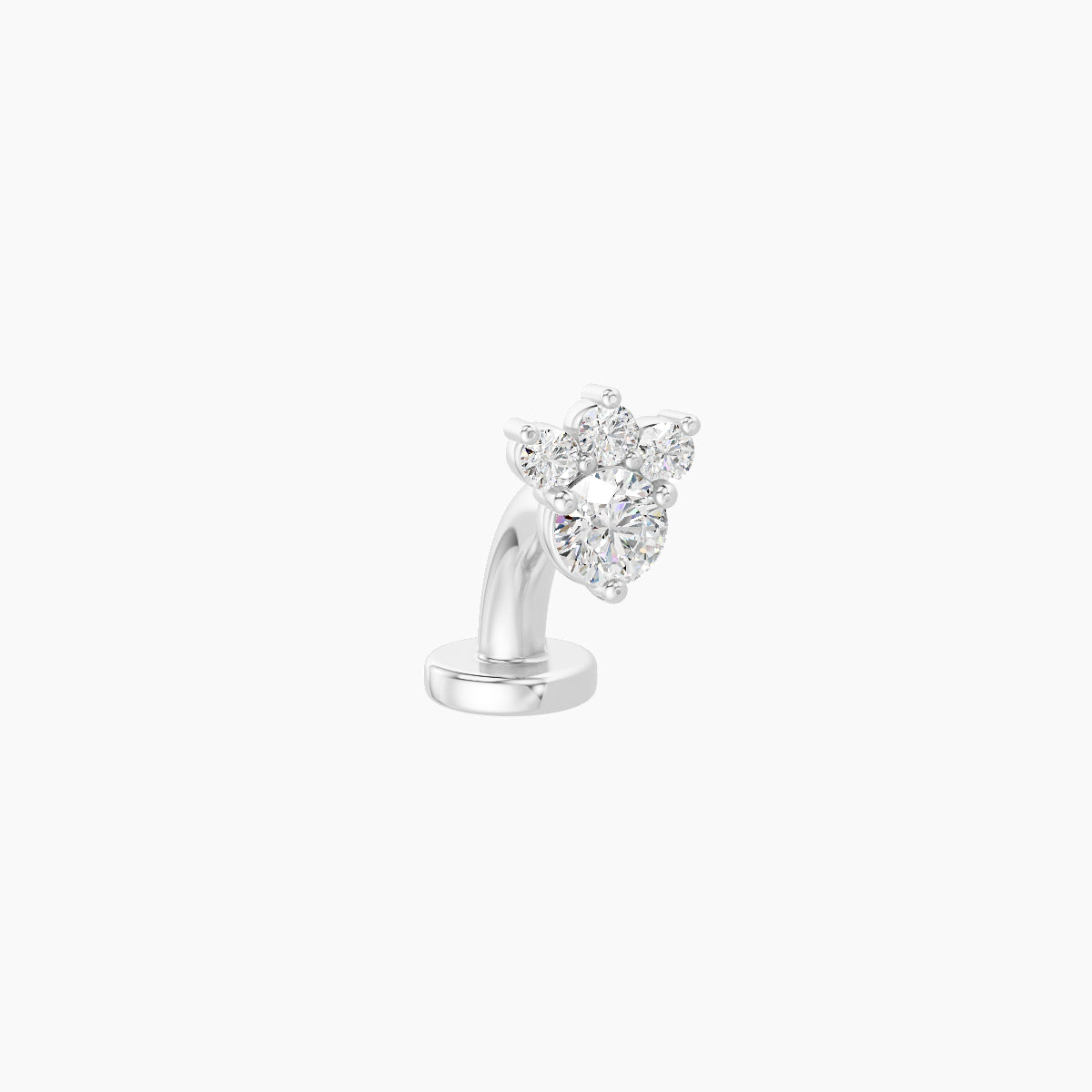Sedna | 18k White Gold 5 mm 6 mm Diamond Floating Navel Piercing
