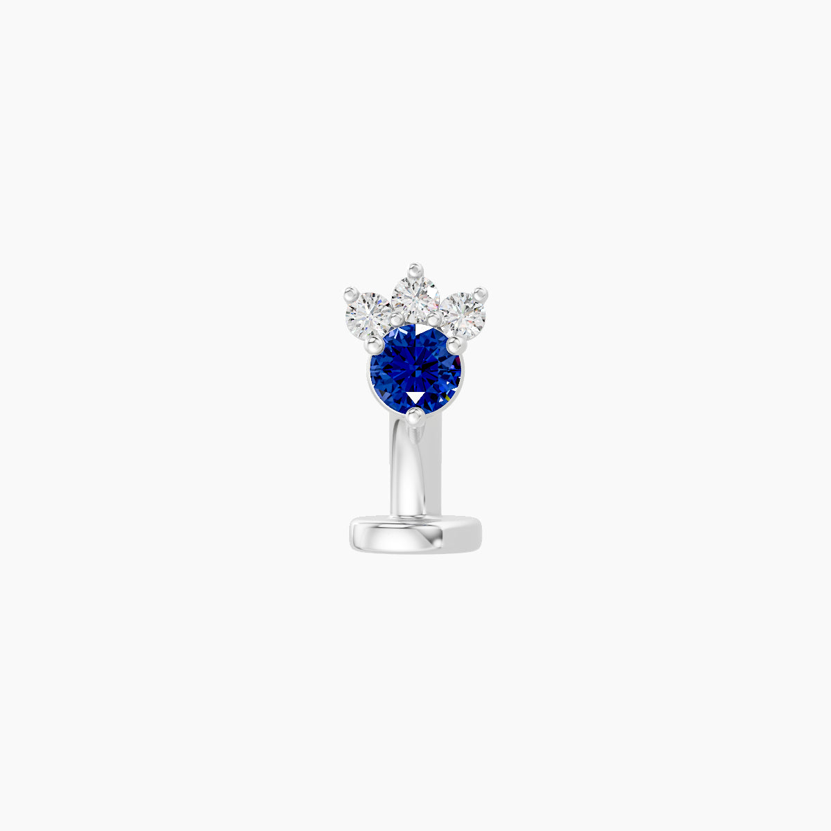 Sedna | 18k White Gold 6 mm 4.5 mm Sapphire & Diamond Floating Navel Piercing