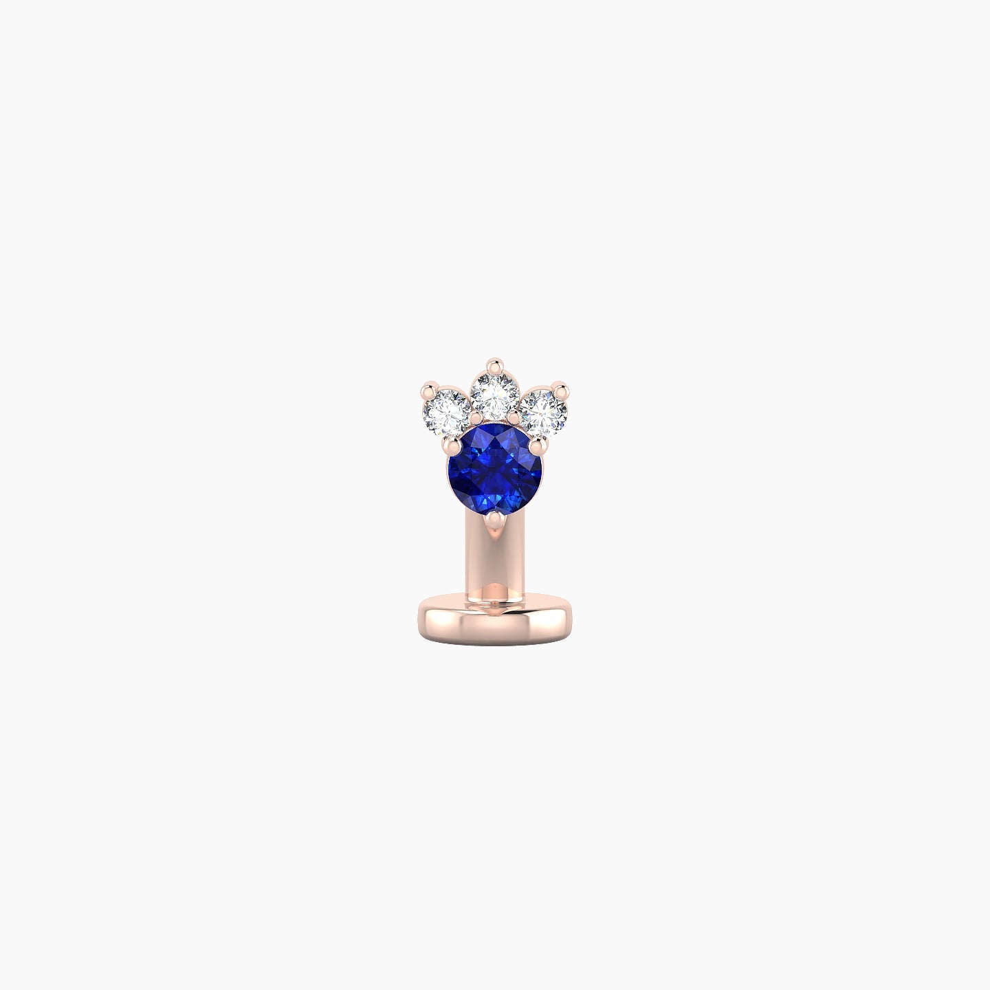 Sedna | 18k Rose Gold 6 mm 4.5 mm Sapphire & Diamond Floating Navel Piercing