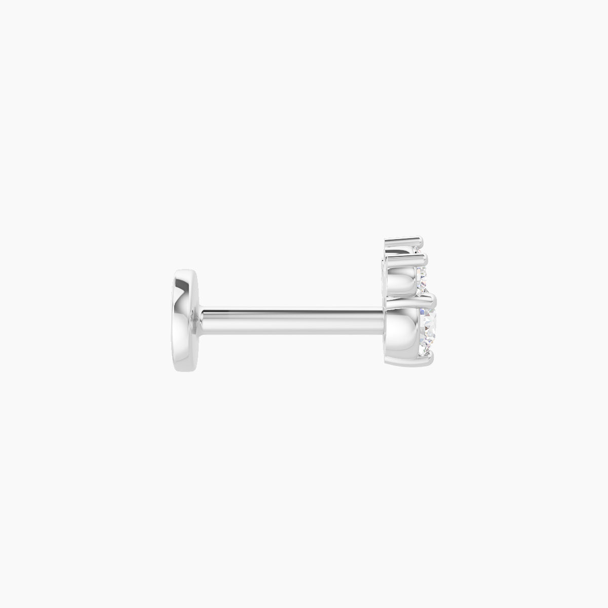 Sedna | 18k White Gold 5 mm 6.5 mm Diamond Nose Piercing