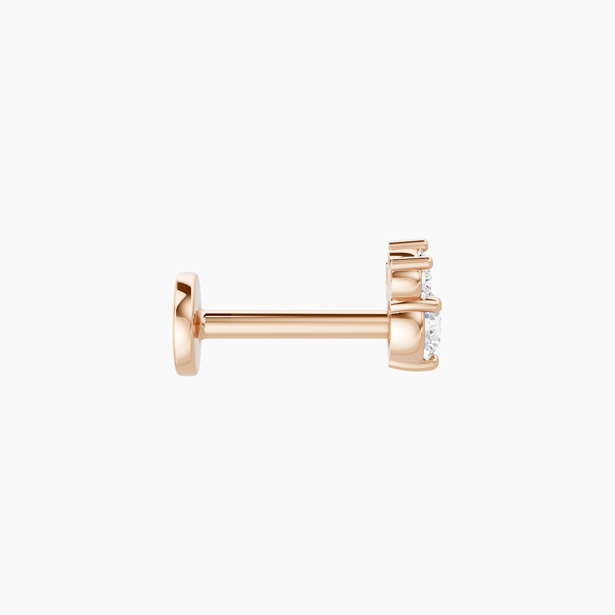 Sedna | 18k Rose Gold 5 mm 6.5 mm Diamond Piercing