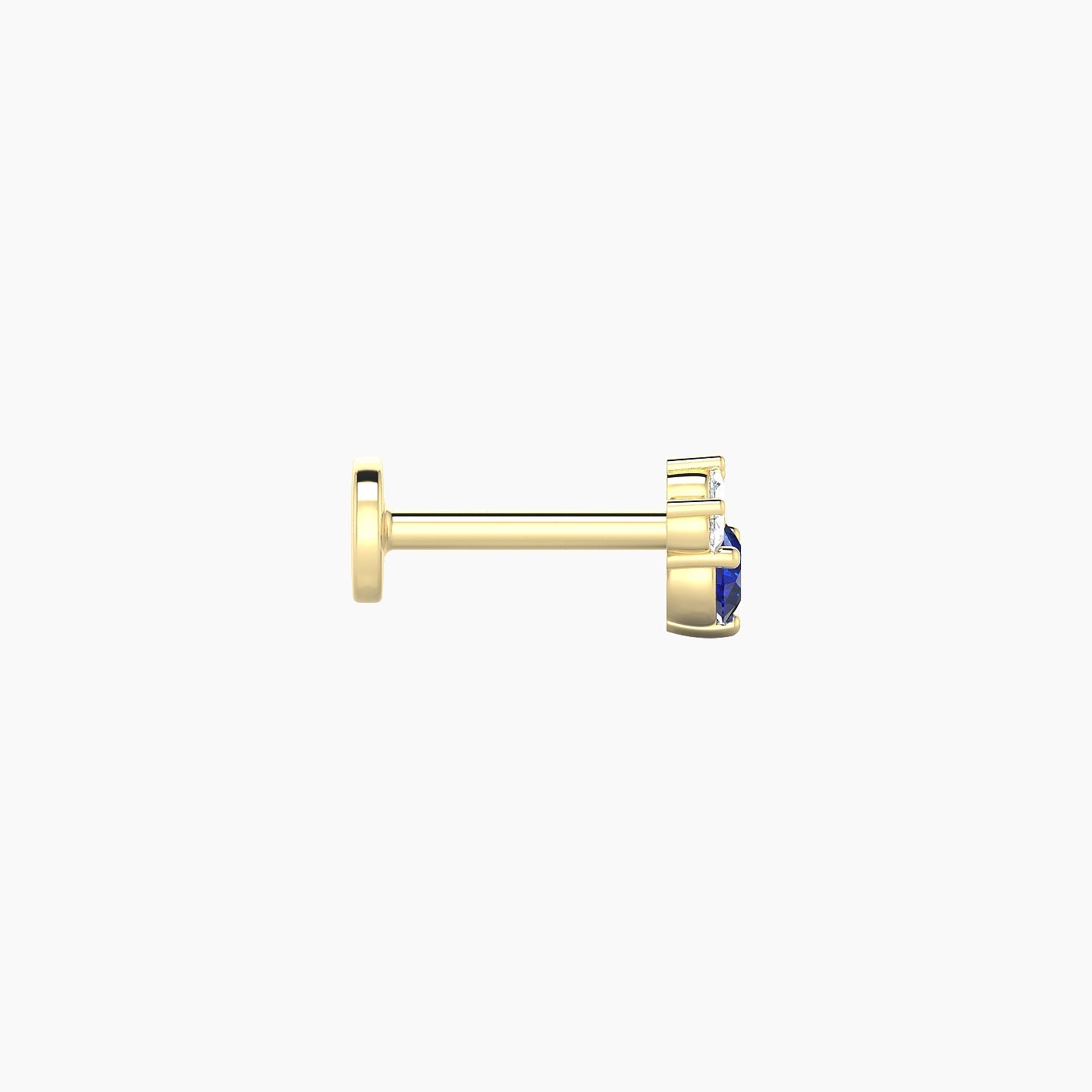 Sedna | 18k Yellow Gold 6.5 mm 4.5 mm Sapphire & Diamond Piercing