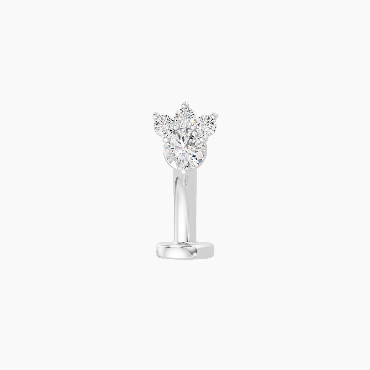 Sedna | 18k White Gold 5 mm 8 mm Diamond Floating Navel Piercing