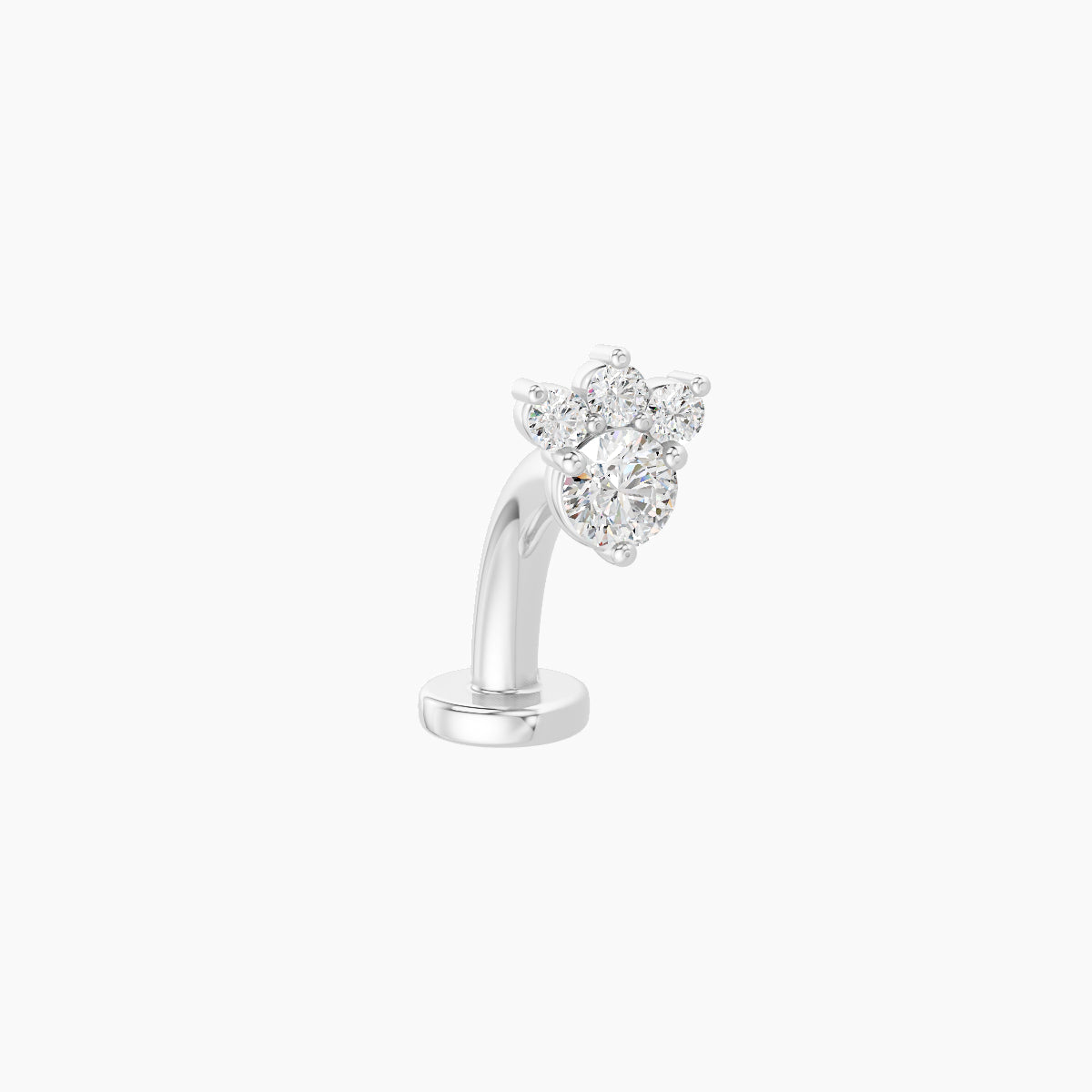 Sedna | 18k White Gold 5 mm 8 mm Diamond Floating Navel Piercing