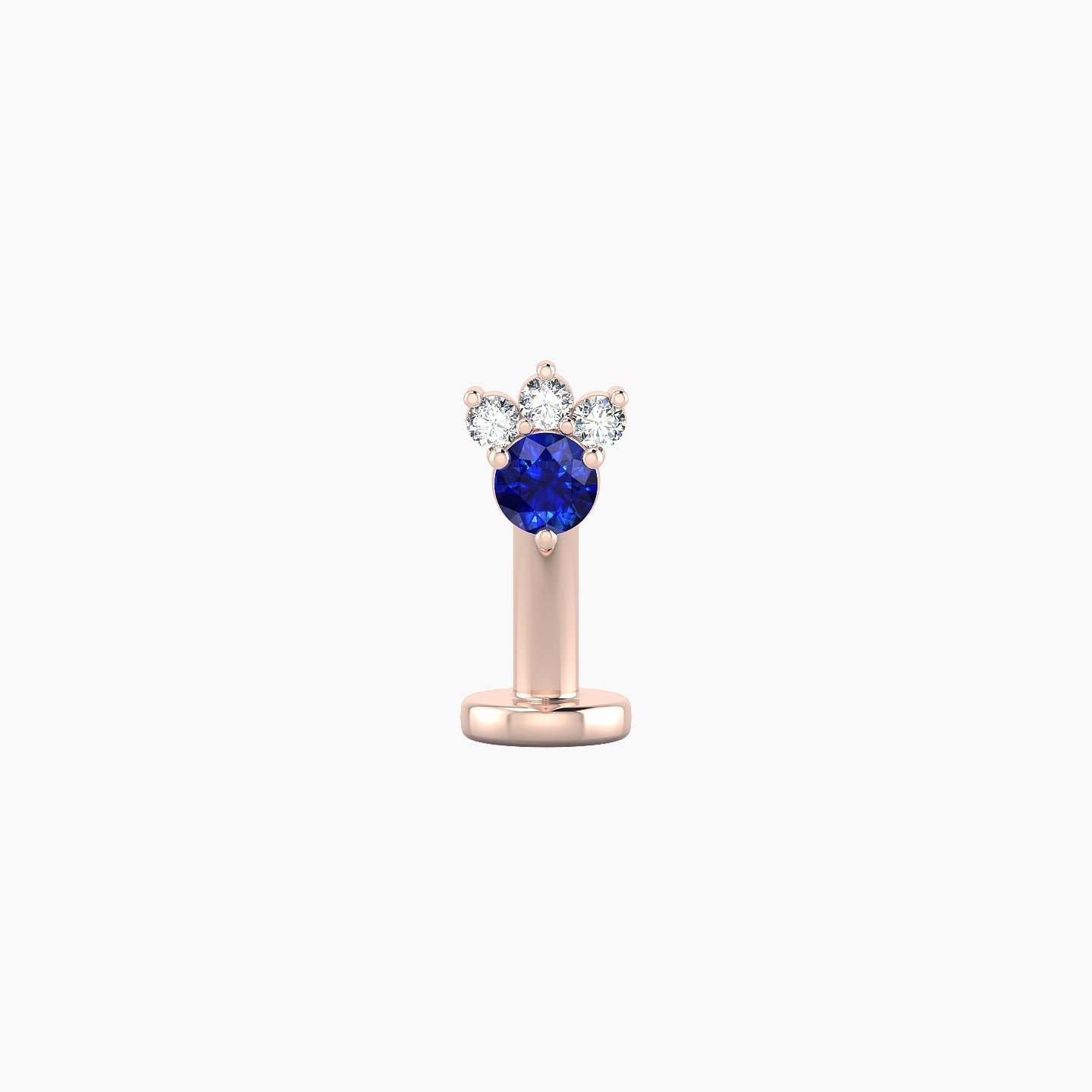 Sedna | 18k Rose Gold 8 mm 4.5 mm Sapphire & Diamond Floating Navel Piercing