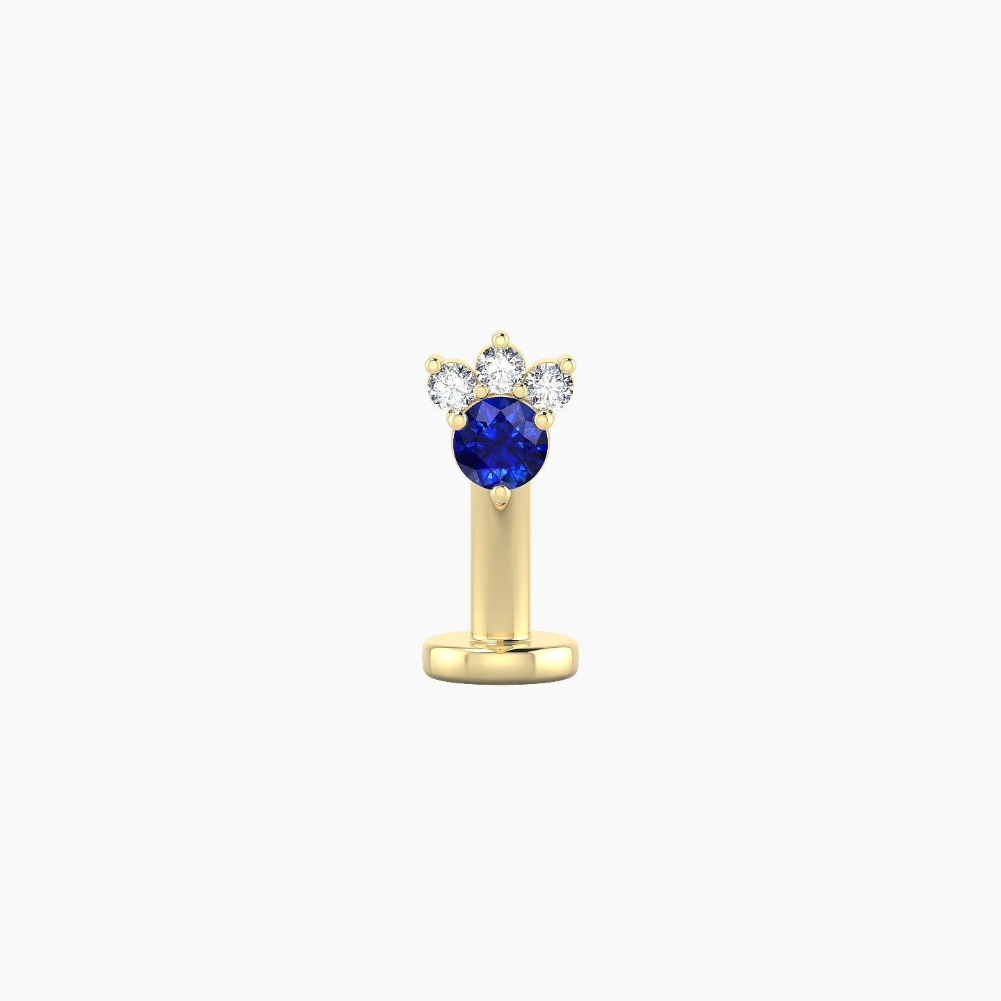 Sedna | 18k Yellow Gold 8 mm 4.5 mm Sapphire & Diamond Floating Navel Piercing