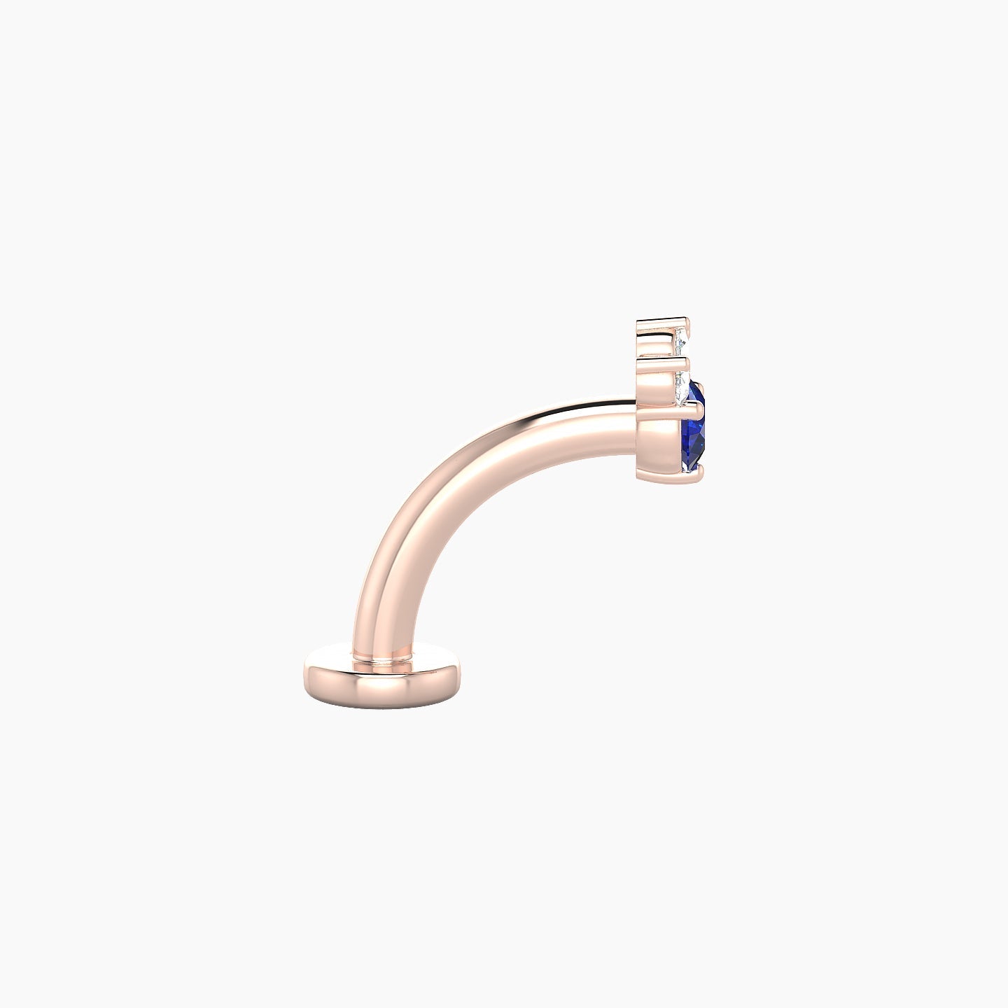 Sedna | 18k Rose Gold 8 mm 4.5 mm Sapphire & Diamond Floating Navel Piercing