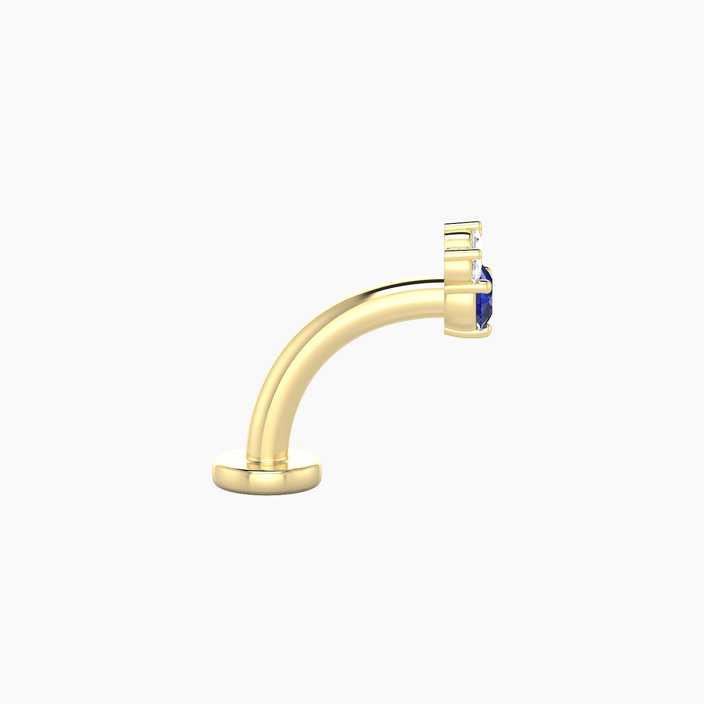 Sedna | 18k Yellow Gold 8 mm 4.5 mm Sapphire & Diamond Floating Navel Piercing