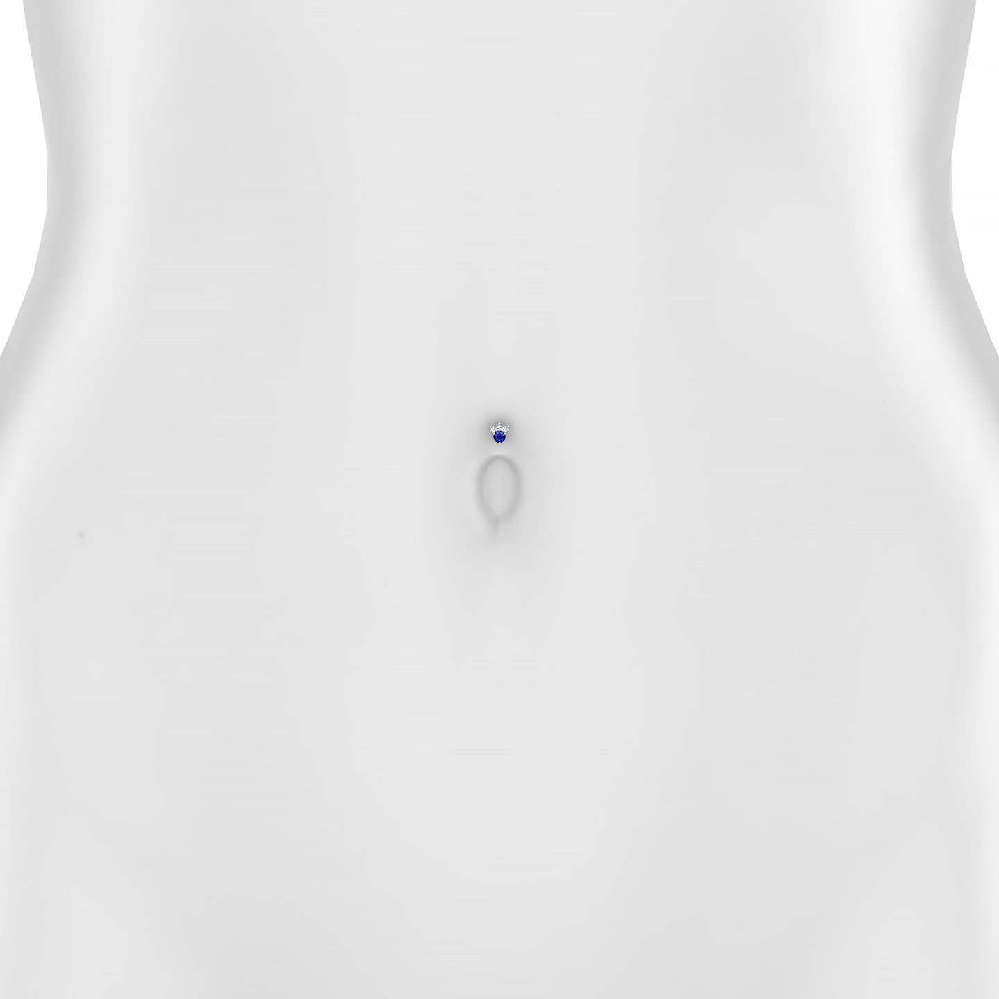 Sedna | 18k White Gold 8 mm 4.5 mm Sapphire & Diamond Floating Navel Piercing