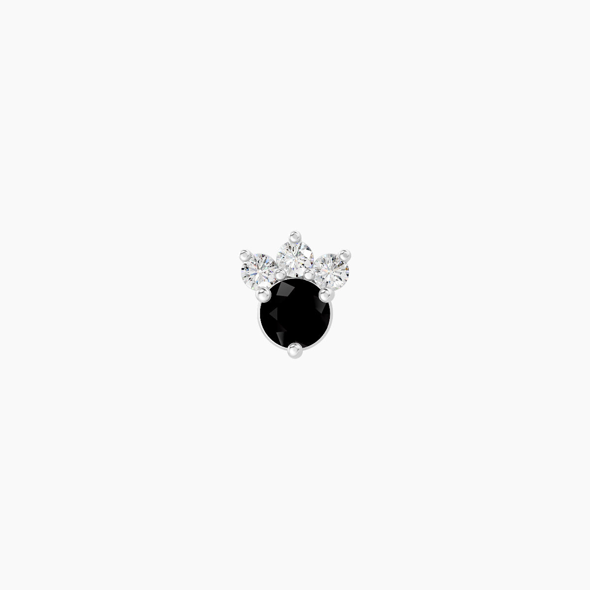 Sedna | 18k White Gold 8 mm 4.5 mm Black Diamond & Diamond Piercing