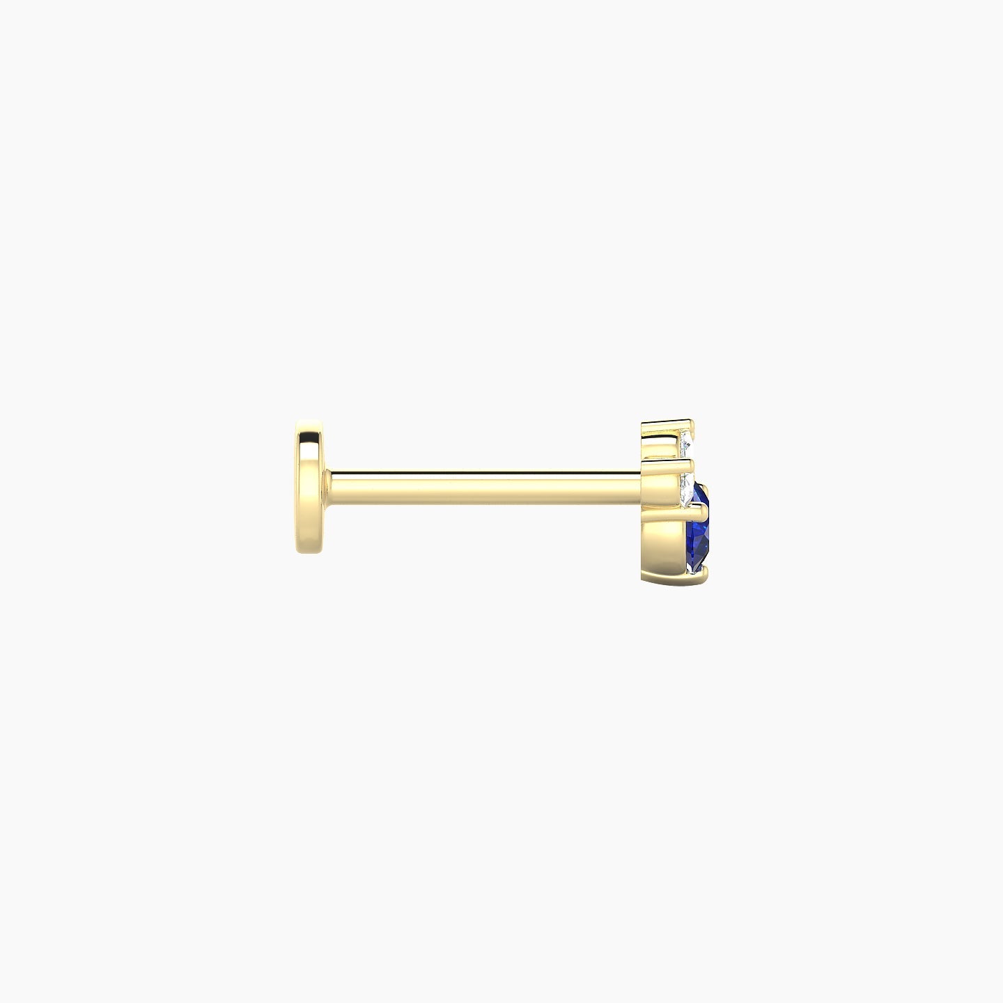 Sedna | 18k Yellow Gold 8 mm 4.5 mm Sapphire & Diamond Piercing
