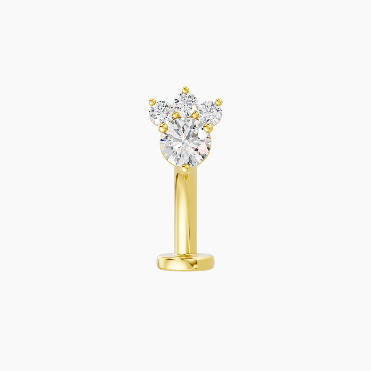 Sedna | 18k Yellow Gold 5.5 mm 10 mm Diamond Floating Navel Piercing