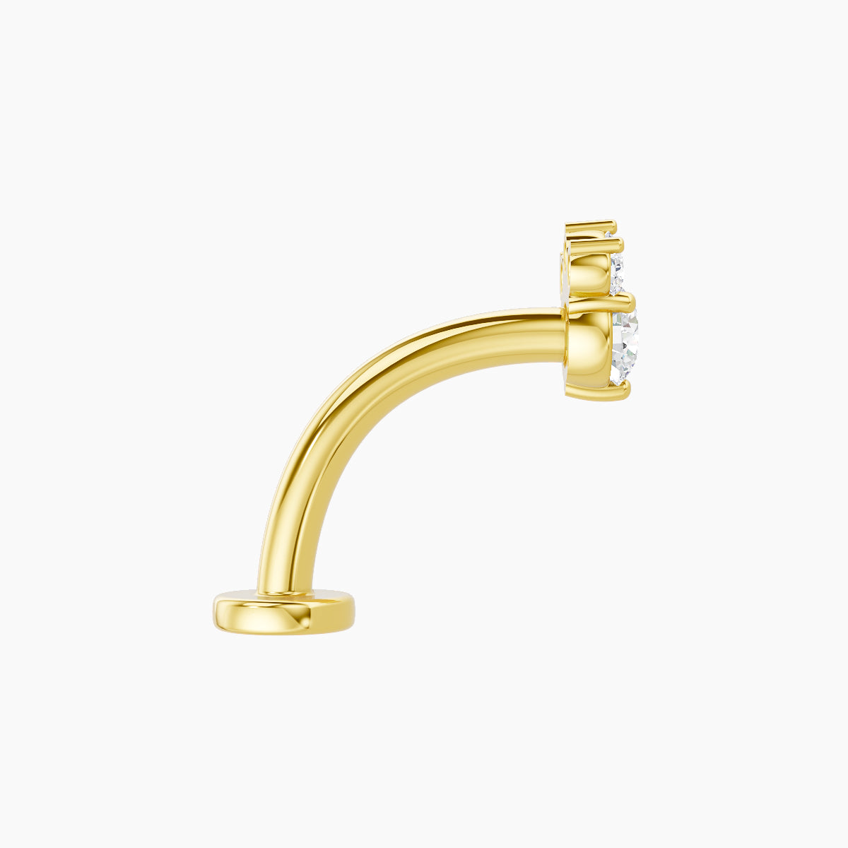 Sedna | 18k Yellow Gold 5.5 mm 10 mm Diamond Floating Navel Piercing