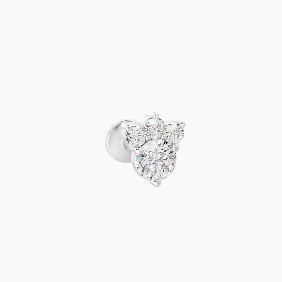 Sedna | 18k White Gold 5.5 mm 5 mm Diamond Nose Piercing