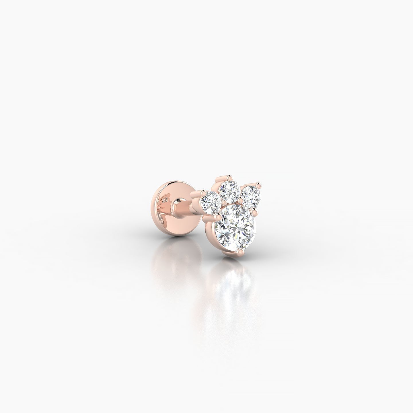 Sedna | 18k Rose Gold 5.5 mm 5 mm Diamond Nose Piercing