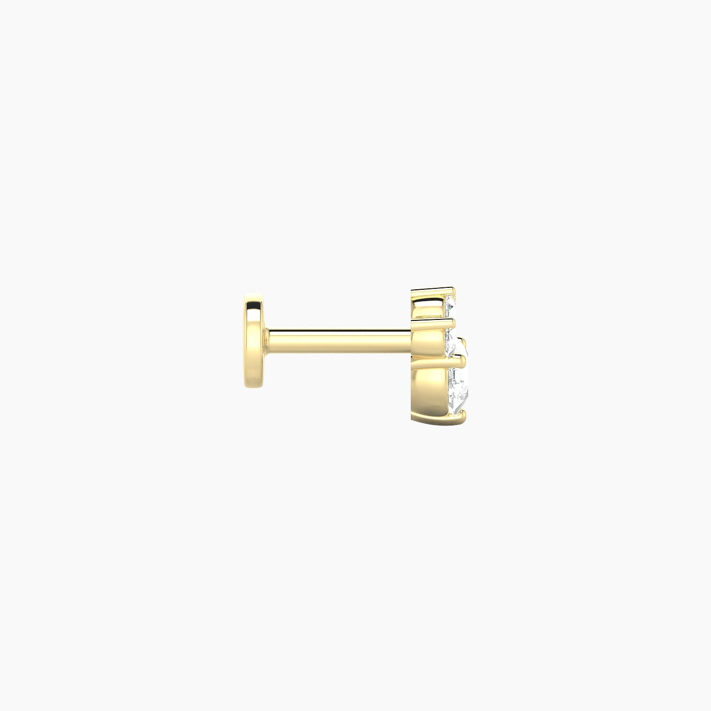 Sedna | 18k Yellow Gold 5.5 mm 5 mm Diamond Nose Piercing