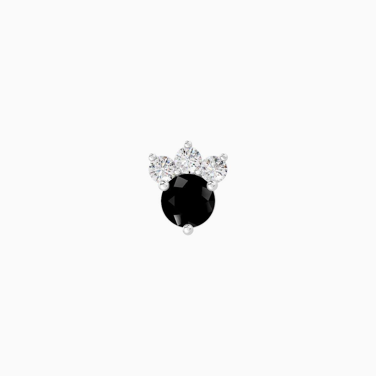 Sedna | 18k White Gold 5 mm 5.5 mm Black Diamond & Diamond Piercing