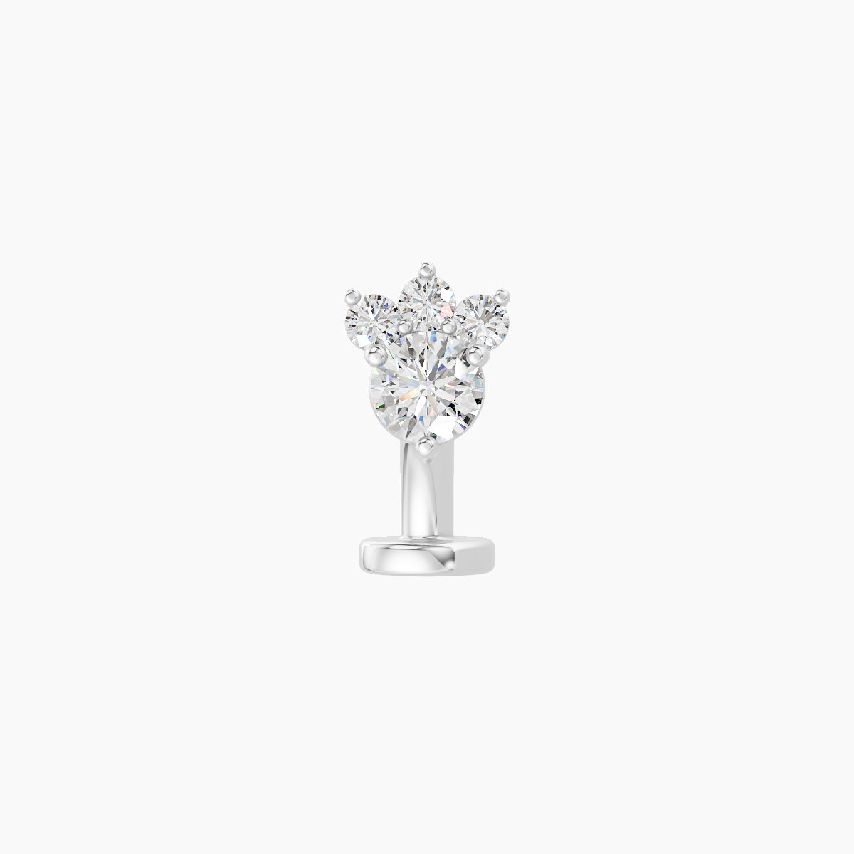 Sedna | 18k White Gold 5.5 mm 6 mm Diamond Floating Navel Piercing