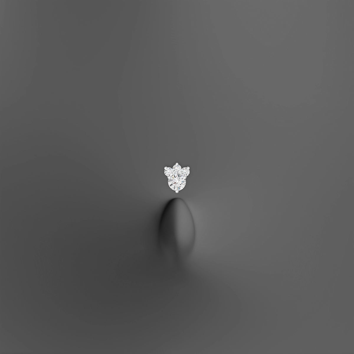 Sedna | 18k White Gold 5.5 mm 6 mm Diamond Floating Navel Piercing