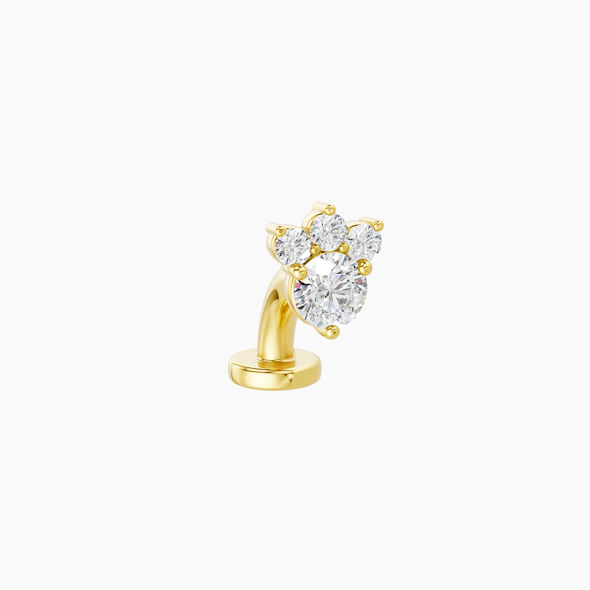 Sedna | 18k Yellow Gold 5.5 mm 6 mm Diamond Floating Navel Piercing