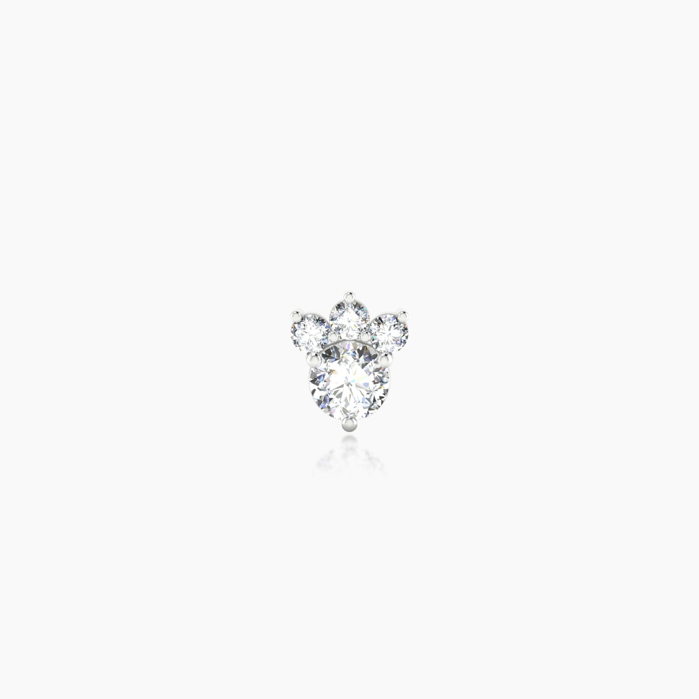 Sedna | 18k White Gold 5.5 mm 6.5 mm Diamond Nose Piercing