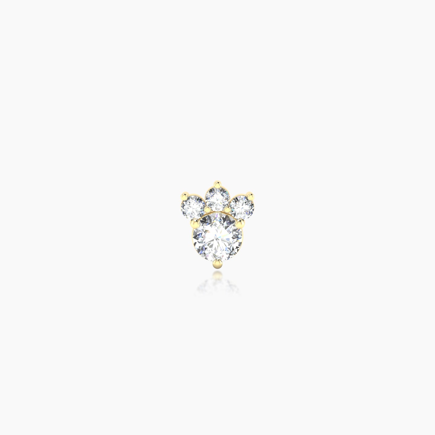 Sedna | 18k Yellow Gold 5.5 mm 6.5 mm Diamond Nose Piercing