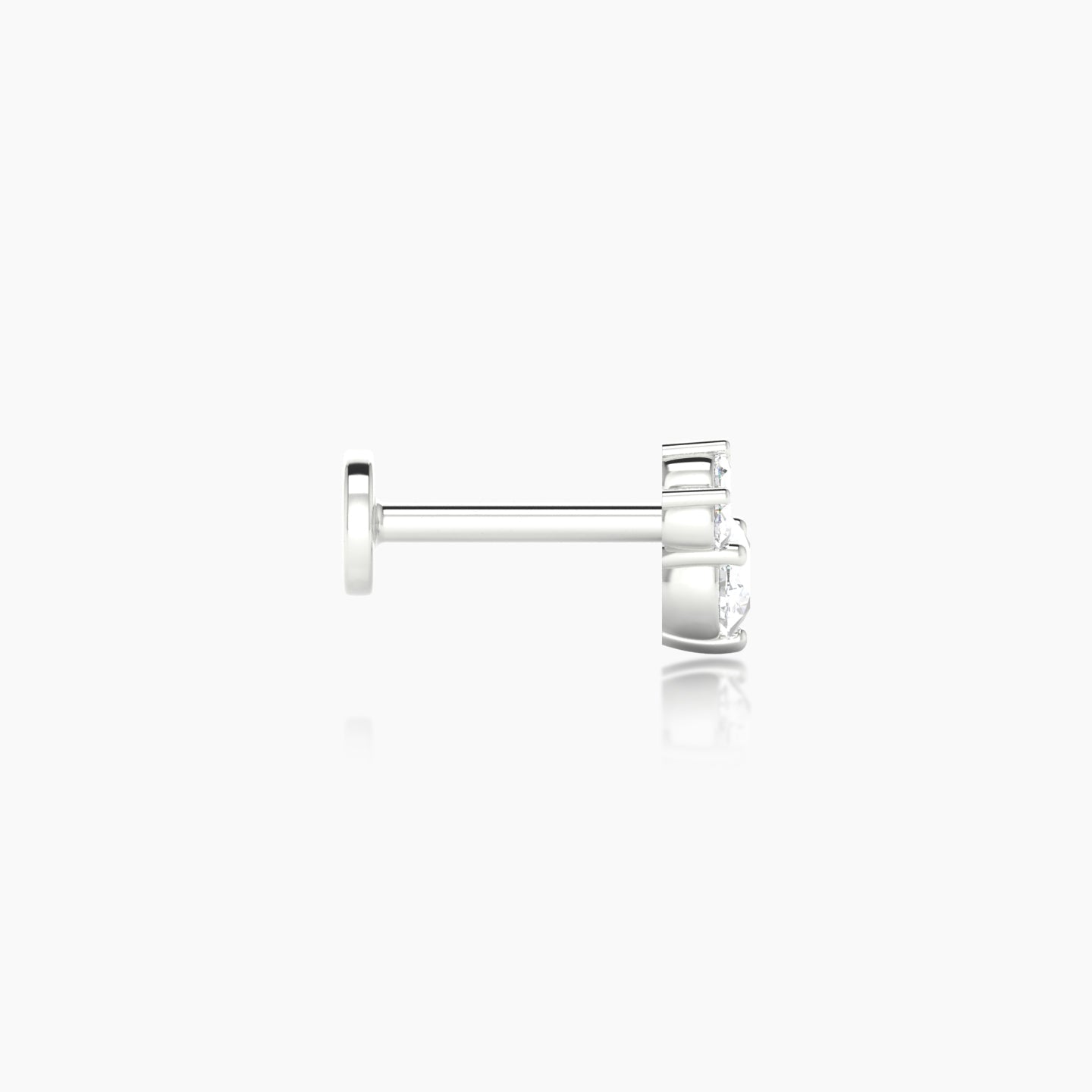 Sedna | 18k White Gold 5.5 mm 6.5 mm Diamond Nose Piercing