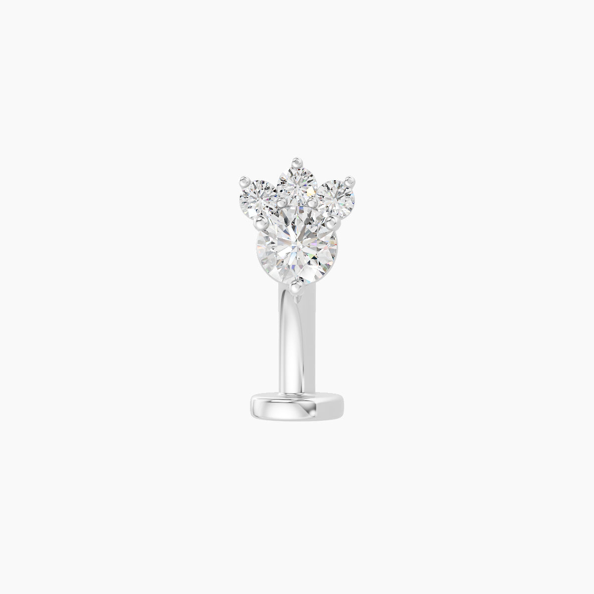 Sedna | 18k White Gold 5.5 mm 8 mm Diamond Floating Navel Piercing