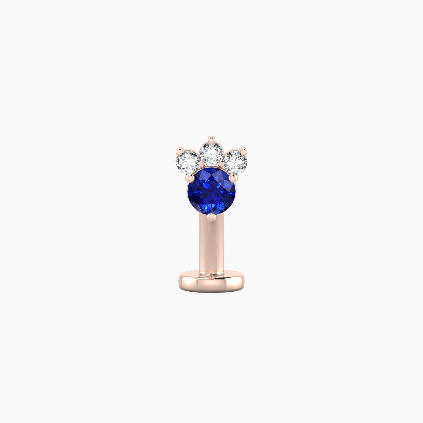Sedna | 18k Rose Gold 8 mm 5.5 mm Sapphire & Diamond Floating Navel Piercing
