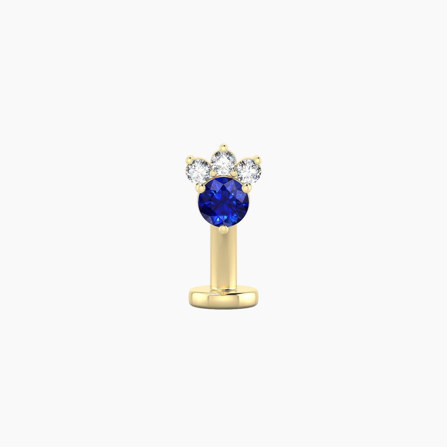 Sedna | 18k Yellow Gold 8 mm 5.5 mm Sapphire & Diamond Floating Navel Piercing
