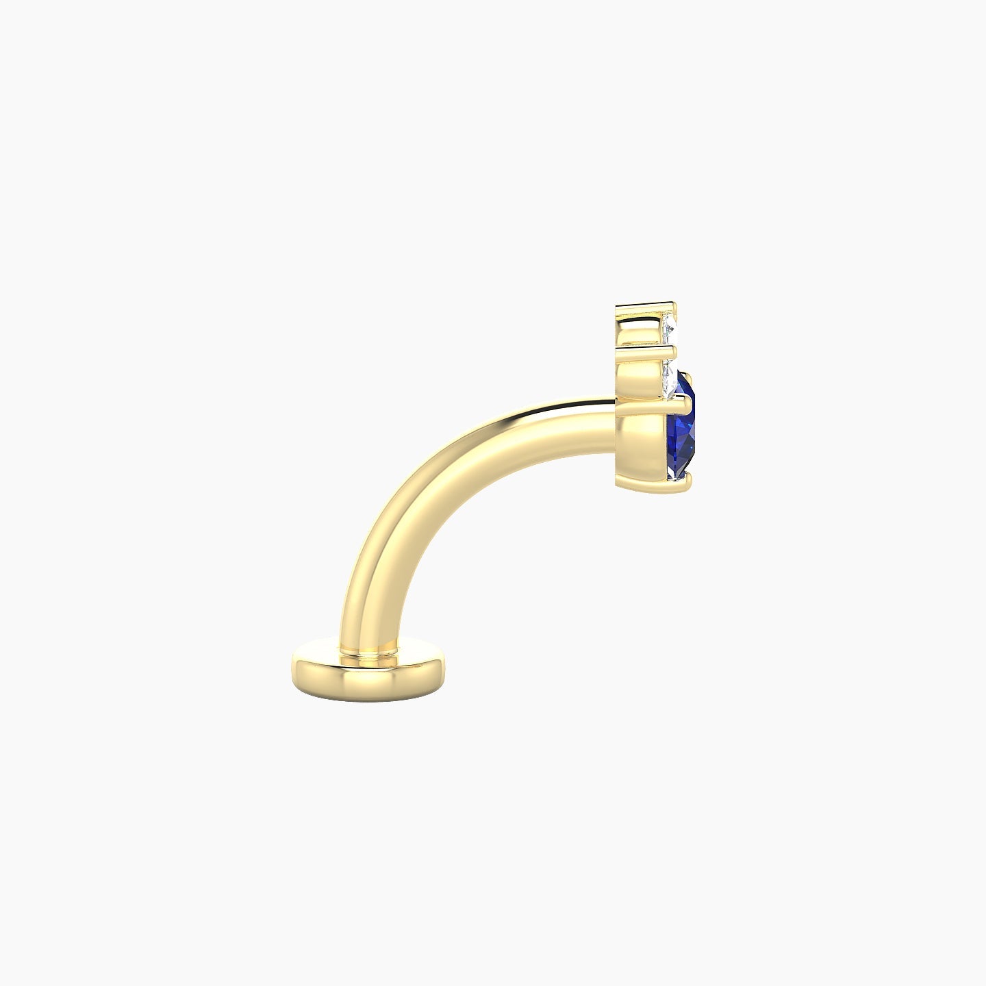 Sedna | 18k Yellow Gold 8 mm 5.5 mm Sapphire & Diamond Floating Navel Piercing