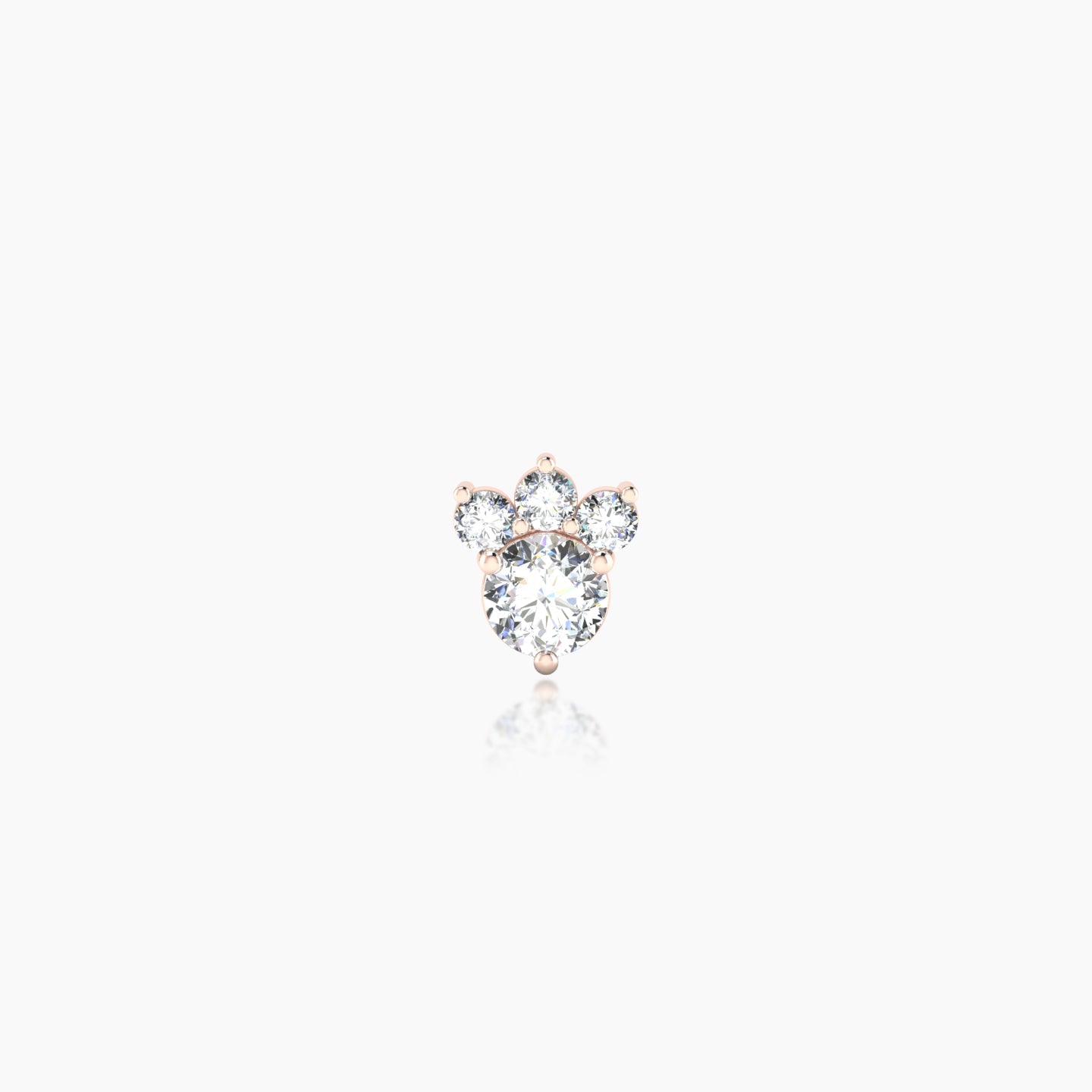 Sedna | 18k Rose Gold 5.5 mm 8 mm Diamond Nose Piercing