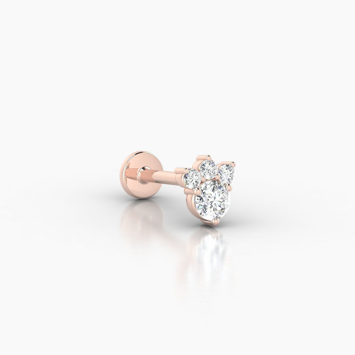 Sedna | 18k Rose Gold 5.5 mm 8 mm Diamond Nose Piercing